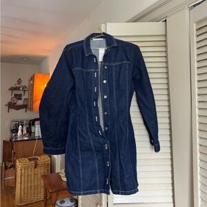 Abercrombie & Fitch Indigo balloon sleeve Denim Shirt Dress